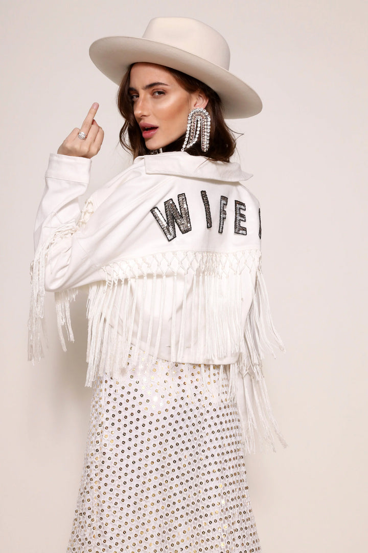 Wifey White Jacket Sz S