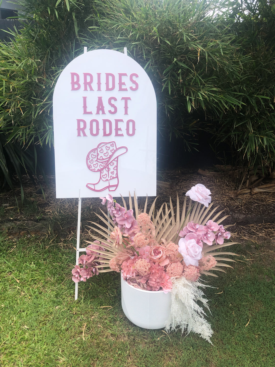 Brides Last Rodeo Sign
