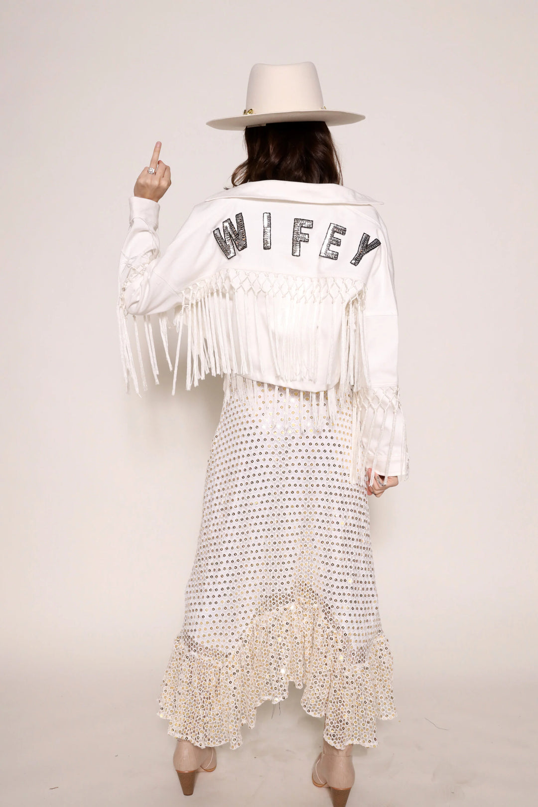 Wifey White Jacket Sz S