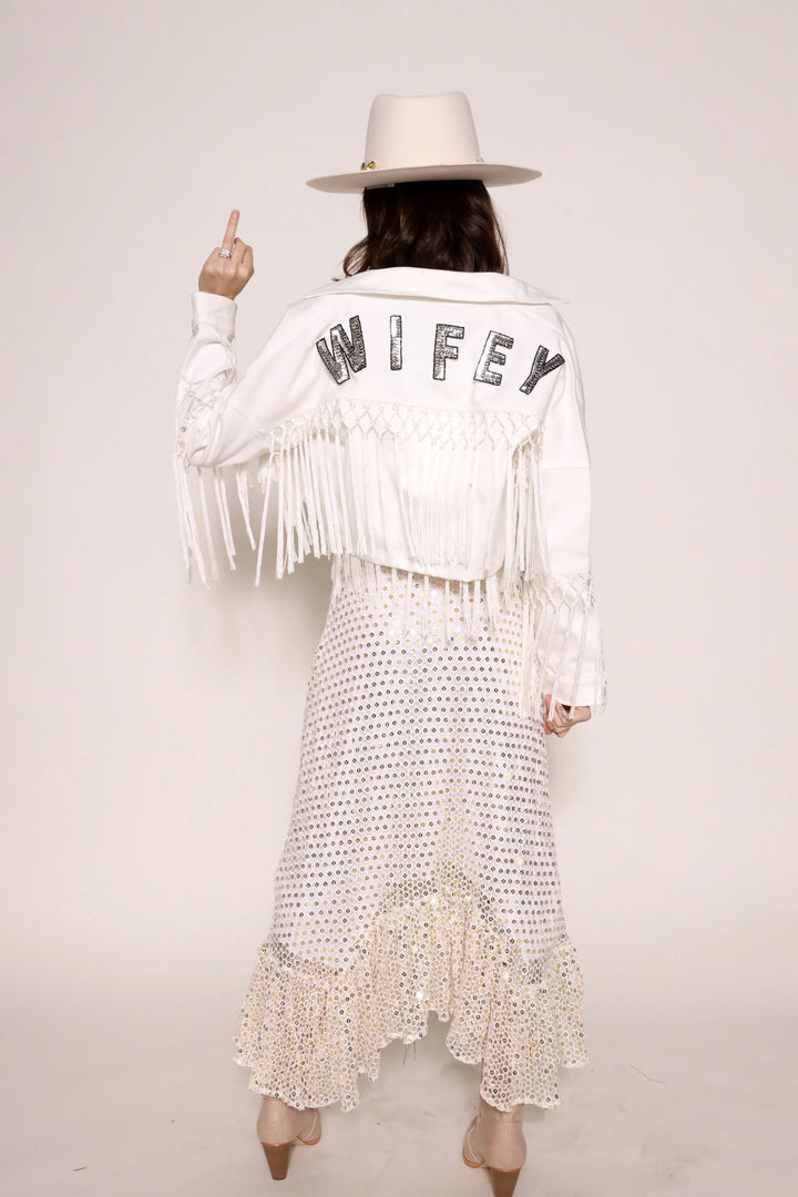 Wifey White Jacket Sz S